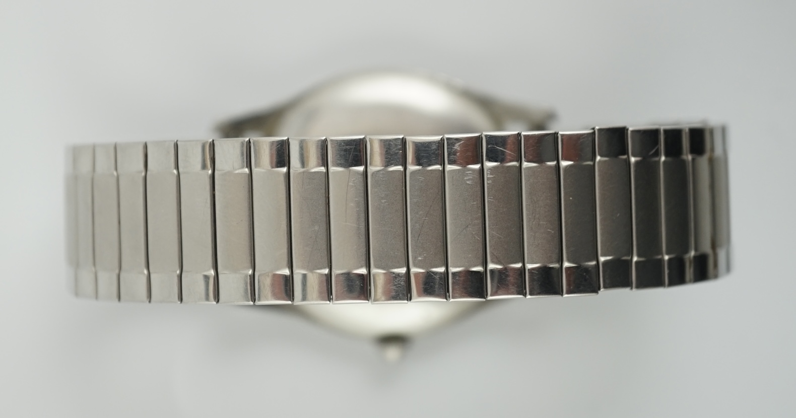 A gentleman's 1950's stainless steel Rolex Precision manual wind wrist watch